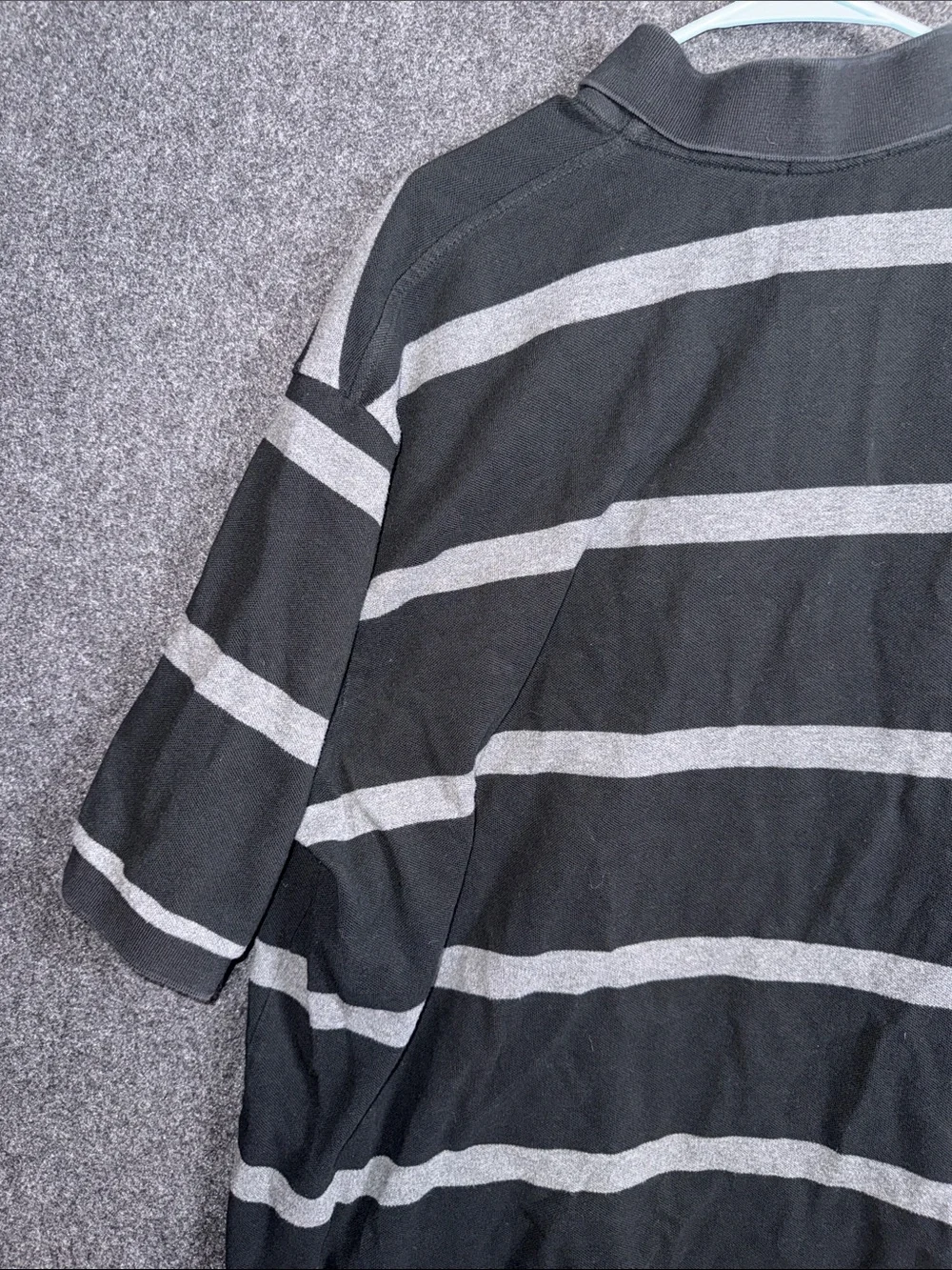 Polo by Ralph Lauren Black with Gray Stripes Men’s Polo Shirt